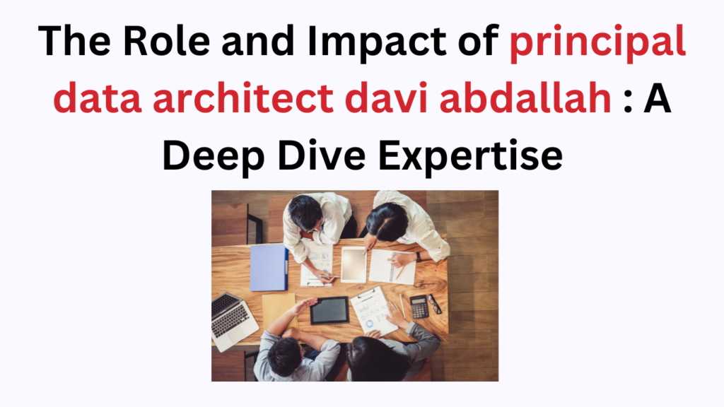 The Role and Impact of principal data architect davi abdallah : A Deep Dive Expertise